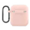 Lacoste Apple AirPods 1/2 Liquid Silicone Glossy Printing Logo puzdro ružová