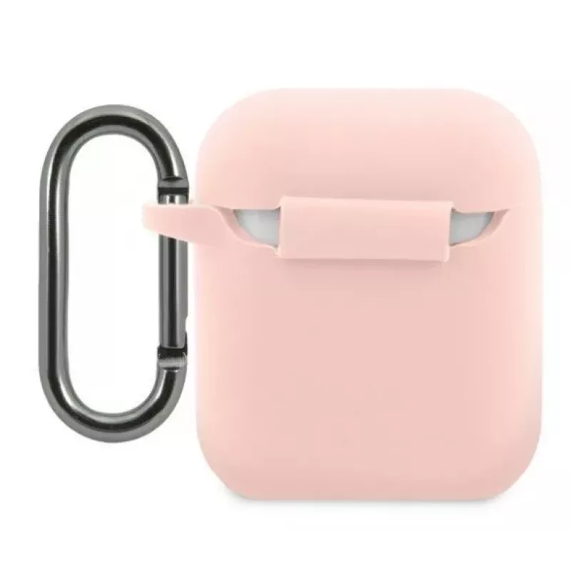 Lacoste Apple AirPods 1/2 Liquid Silicone Glossy Printing Logo puzdro ružová