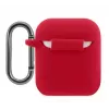 Lacoste Apple AirPods 1/2 Liquid Silicone Glossy Printing Logo puzdro červená