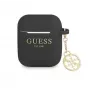 Guess Apple 4G Charms silikónové puzdro pre AirPods 1/2 čierna