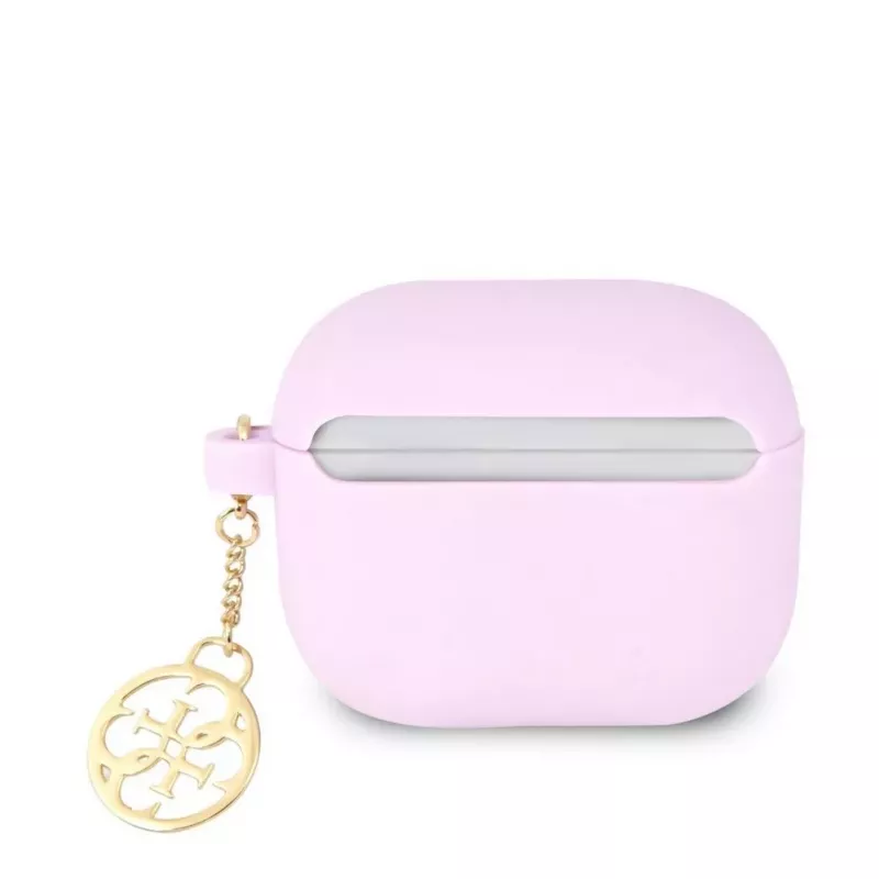 Guess Apple AirPods 3 Charms silikónové puzdro fialová