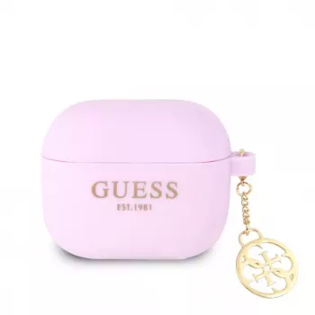 Guess Apple AirPods 3 Charms silikónové puzdro fialová