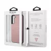 Guess Samsung Galaxy S22 Plus PU kožené Saffiano puzdro ružová