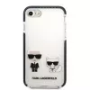 Karl Lagerfeld Apple iPhone 7/8/SE 2020/SE 2022 TPE Karl and Choupette kryt biela