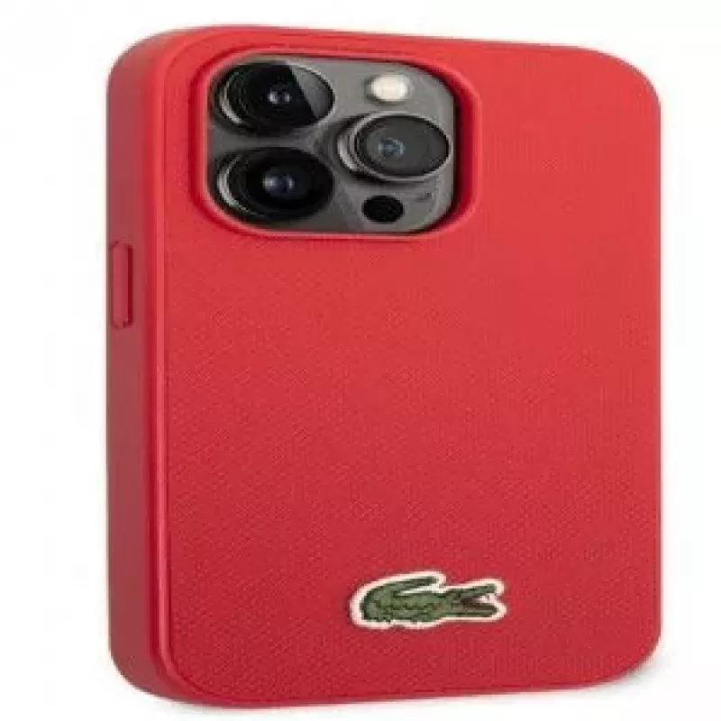 Lacoste Apple iPhone 14 Pro Iconic Petit Pique Logo puzdro červená
