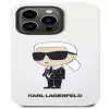 Karl Lagerfeld Apple iPhone 14 Pro Liquid Silicone Ikonik NFT puzdro biela