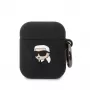 Karl Lagerfeld 3D Logo NFT Karl Head silikónové puzdro pre AirPods 1/2 čierna