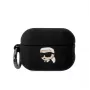 Karl Lagerfeld 3D Logo NFT Karl Head silikónové puzdro pre AirPods Pro 2 čierna