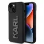Karl Lagerfeld Apple iPhone 15 pevné puzdro 3D LOGO GLITTER čierna