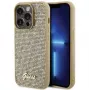 Guess Apple iPhone 15 Pro Max pevné puzdro HC PU Disco Script Metal Gold