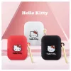 Hello Kitty puzdro z tekutého silikónu 3D Kitty Head Logo pre AirPods 1/2 čierna