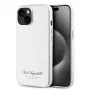 Karl Lagerfeld zrnité PU Hotel RSG puzdro pre iPhone 15 sivá