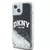 DKNY Apple iPhone 15 pevné puzdro Liquid Glitter Big Logo čierne
