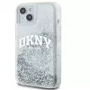 DKNY Apple iPhone 15 pevné puzdro Liquid Glitter Big Logo čierne