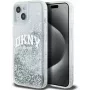 DKNY Apple iPhone 15 pevné puzdro Liquid Glitter Big Logo čierne