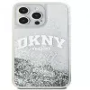 DKNY Apple iPhone 15 Pro 6.1 pevné puzdro Liquid Glitter Big Logo čierne