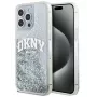 DKNY Apple iPhone 15 Pro 6.1 pevné puzdro Liquid Glitter Big Logo čierne