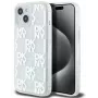 DKNY Apple iPhone 15 pevné puzdro Liquid Glitter Multilogo biele
