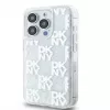 DKNY Apple iPhone 15 Pro 6.1 pevné puzdro Liquid Glitter Multilogo biele