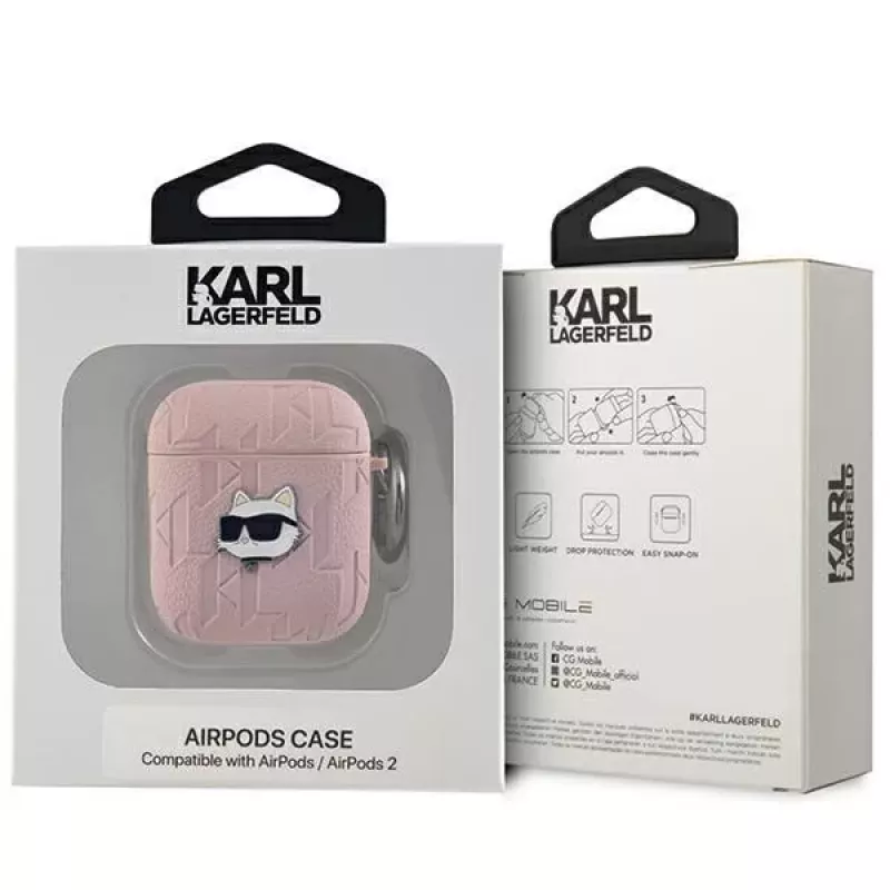 Karl Lagerfeld Ikonik Saffiano zadné puzdro pre Apple iPhone 14 Pro Max - ružové