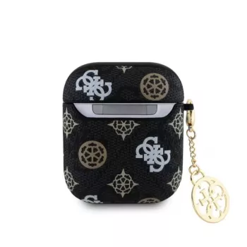 Guess AirPods 1/2 PU 4G Peony Charm puzdro čierne