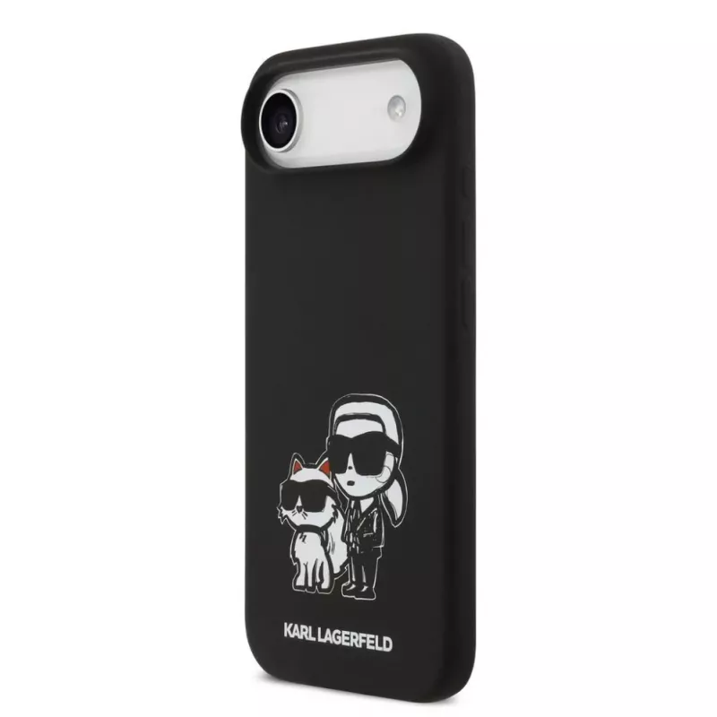 Karl Lagerfeld Apple iPhone Air Liquid Silicone K&CH Sketch puzdro MagSafe čierne
