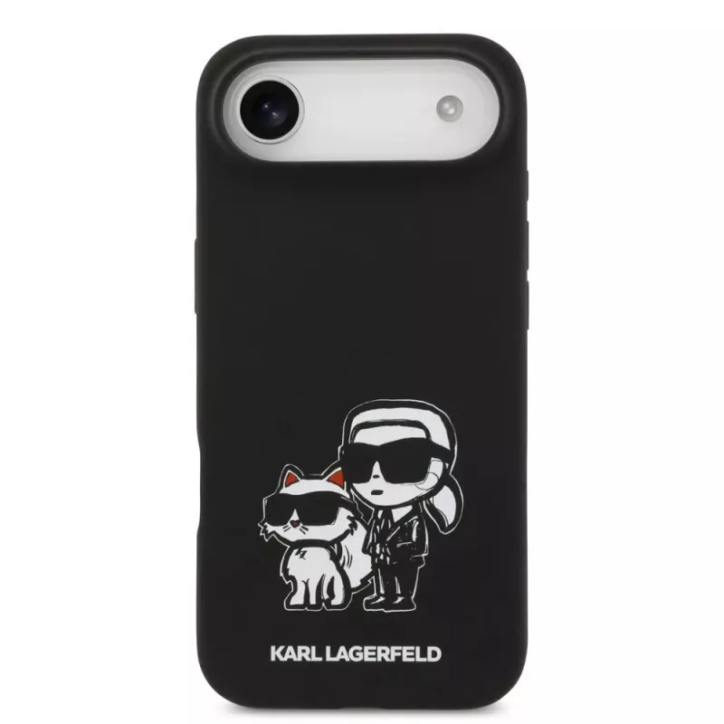 Karl Lagerfeld Apple iPhone Air Liquid Silicone K&CH Sketch puzdro MagSafe čierne