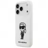 Karl Lagerfeld KL Sketch & Logo silikónové puzdro pre Apple iPhone 17 Pro s MagSafe - biele