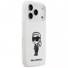 Karl Lagerfeld KL Sketch & Logo silikónové puzdro pre Apple iPhone 17 Pro s MagSafe - biele