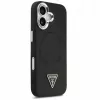Guess Apple iPhone 17 PU kožené puzdro Triangle Logo MagSafe čierne