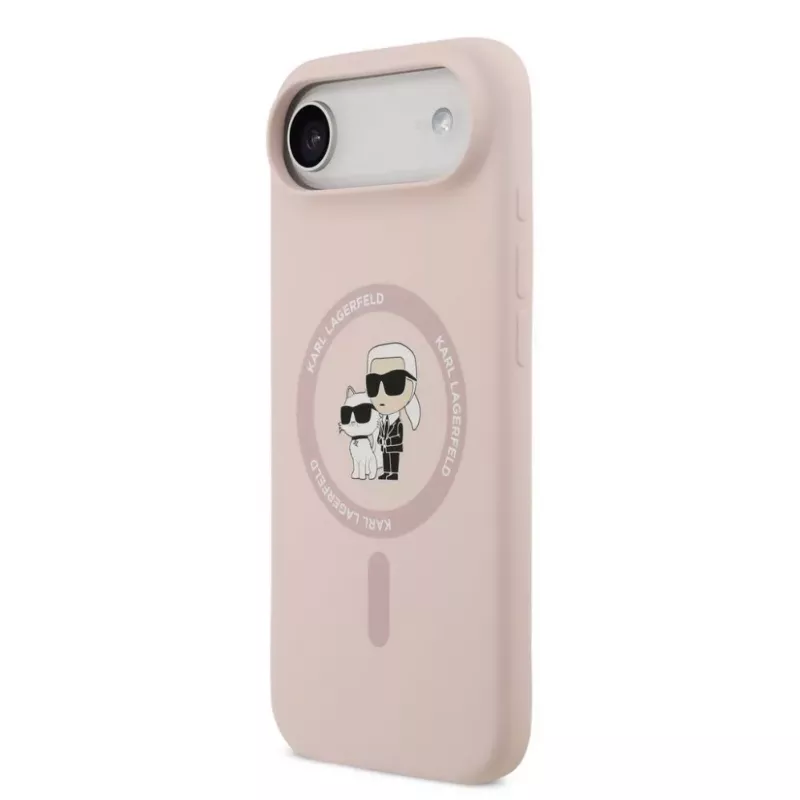 Karl Lagerfeld Liquid Silicone Karl and Choupette Puzdro MagSafe pre iPhone Air, ružové