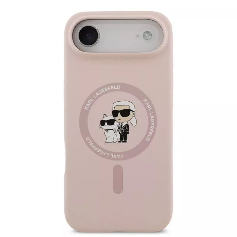 Karl Lagerfeld Liquid Silicone Karl and Choupette Puzdro MagSafe pre iPhone Air, ružové