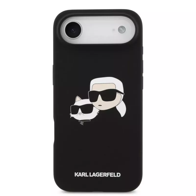 Karl Lagerfeld Apple iPhone Air Liquid Silicone Double Heads puzdro MagSafe čierne