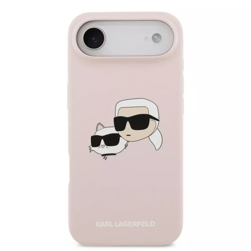 Karl Lagerfeld Apple iPhone Air Liquid Silicone Double Heads puzdro MagSafe ružové
