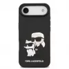 Karl Lagerfeld 3D Rubber Karl and Choupette Puzdro pre iPhone Air, čierne