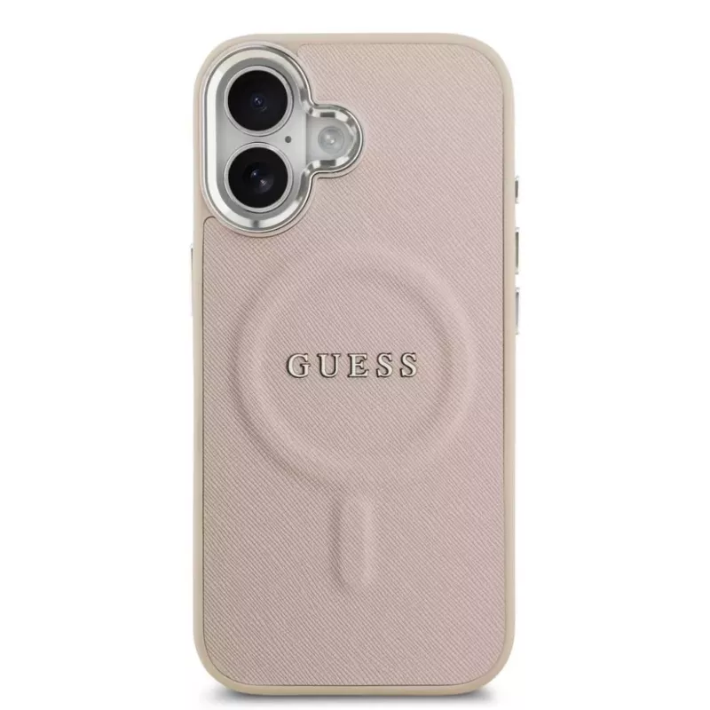 Guess Apple iPhone 17 PU Saffiano puzdro MagSafe ružové