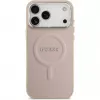 Guess Apple iPhone 17 Pro Max silikónové puzdro s MagSafe Classic Logo ružové