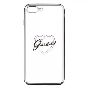 Guess Apple iPhone 7 Plus / 8 Plus Apple Heart TPU puzdro strieborná