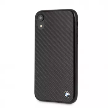 BMW Apple iPhone XR Signature tvrdé puzdro pravé uhlíkové vlákno čierna
