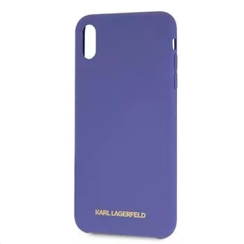 Karl Lagerfeld Apple iPhone XS Max Gold Logo silikónové puzdro fialová