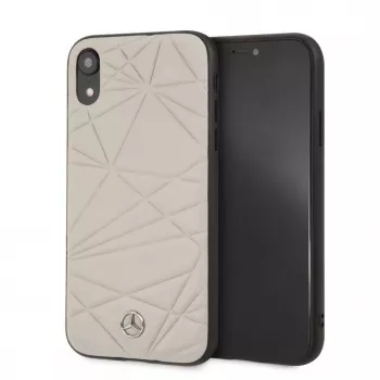 Mercedes-Benz Apple iPhone XR Twister pravá koža tvrdé puzdro sivá