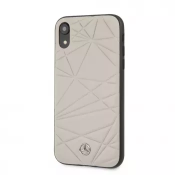 Mercedes-Benz Apple iPhone XR Twister pravá koža tvrdé puzdro sivá