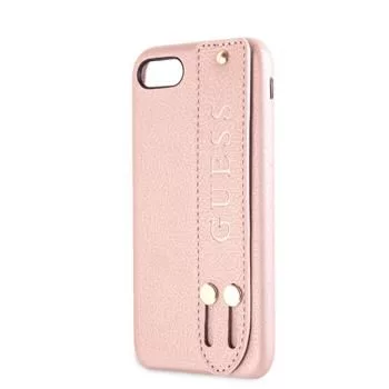 Guess iPhone 7/8/SE 2020 Saffiano Strap puzdro ružová