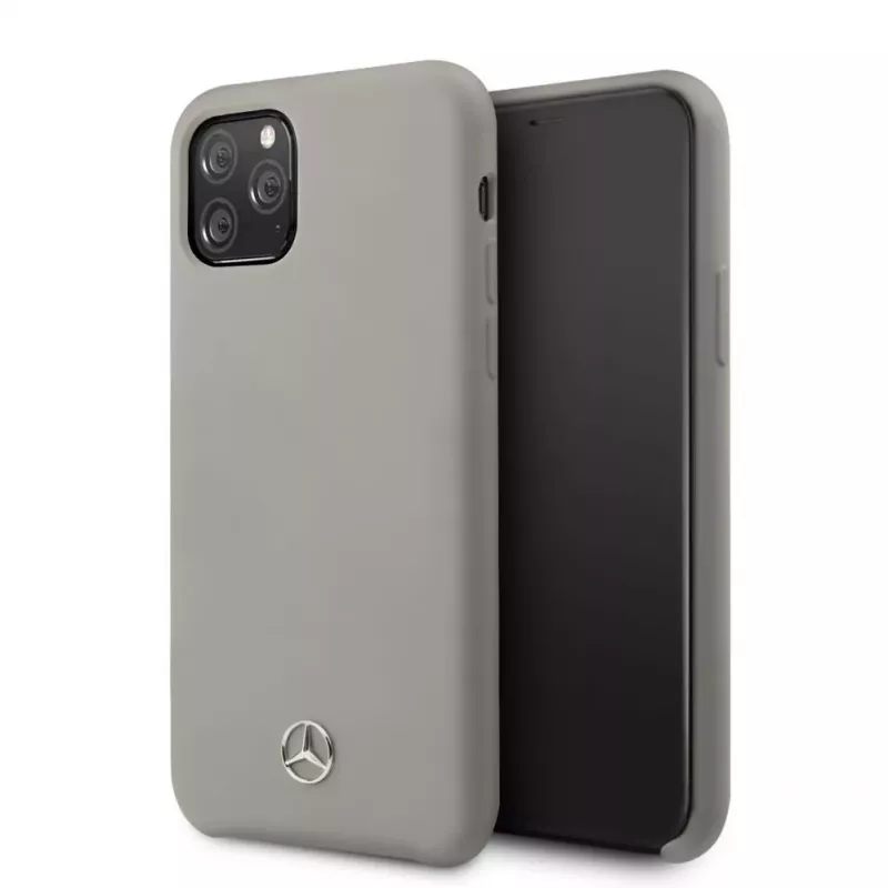 Mercedes-Benz Apple iPhone 11 Pro Liquid Silicone puzdro sivá