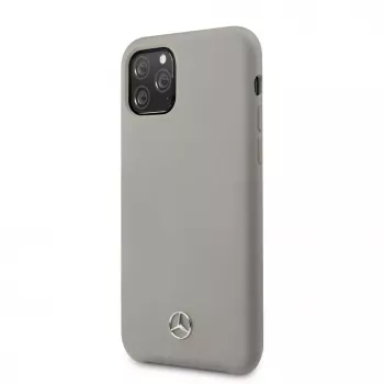 Mercedes-Benz Apple iPhone 11 Pro Liquid Silicone puzdro sivá