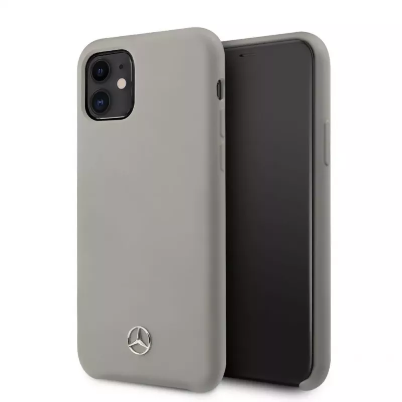 Mercedes-Benz Apple iPhone 11 Liquid Silicone puzdro sivá