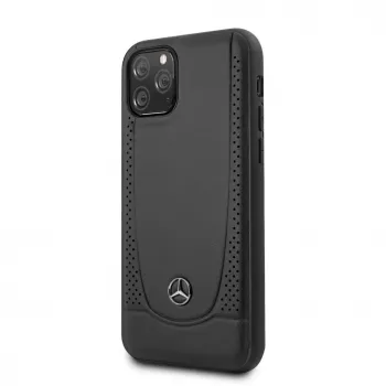 Mercedes-Benz Apple iPhone 11 Pro kožené tvrdé puzdro perforácia čierna