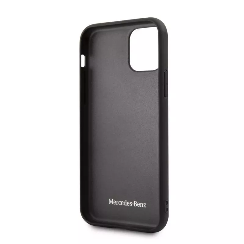 Mercedes-Benz Apple iPhone 11 Pro Quilted pravá koža puzdro modrá