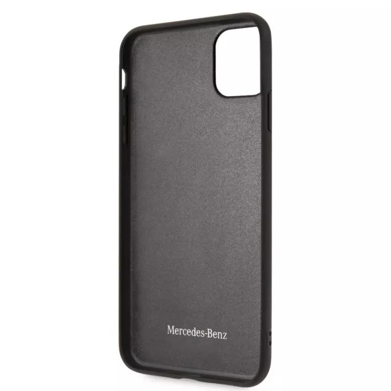 Mercedes-Benz Apple iPhone 11 Pro Max Quilted pravá koža zadný kryt modrá