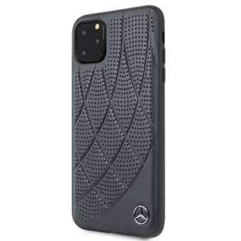 Mercedes-Benz Apple iPhone 11 Pro Max Quilted pravá koža zadný kryt modrá
